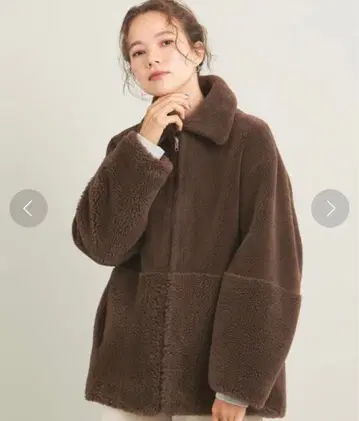 보아 x 페이크 무스탕 리버서블 블루종 -2WAY-