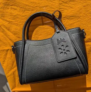 가죽 숄더백 블랙