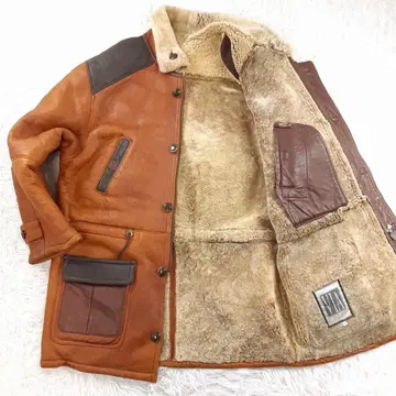 새상품급 비아 누오바 펠레 무스탕 자켓 오버 무스탕 브라운 브라운