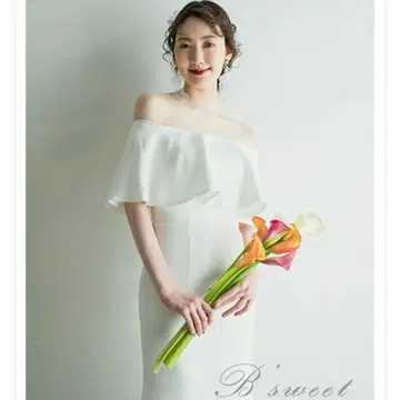 오프숄더 웨딩 머메이드 드레스