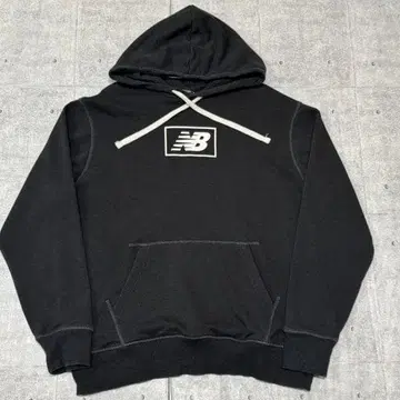 새상품급 뉴발란스 스퀘어 로고 프린트 후드티 뉴발란스