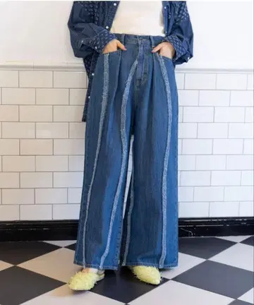 니코앤드 프린지 와이드 데님 M