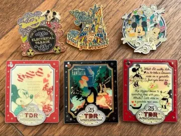 TDR 25주년 핀 배지 세트 도쿄 디즈니랜드