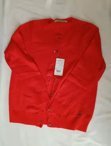 CROCODILE 새상품 오렌지 니트 가디건