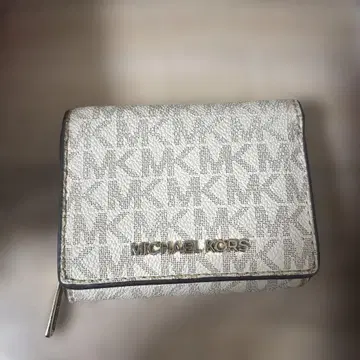 MICHAEL KORS 3단 폴더형 지갑 베이지 계열