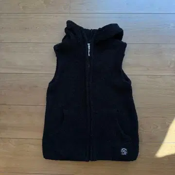 카시웨어 블랙 후드 부착 베스트 S