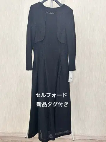 CELFORD 새상품 볼레로 포함 핏앤플레어 블랙 원피스