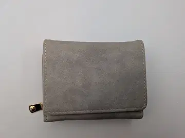 그레이 3단 폴더형 지갑 카드 포켓 3개