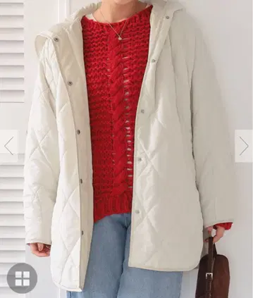 titivate 후데트 퀼팅 숏코트