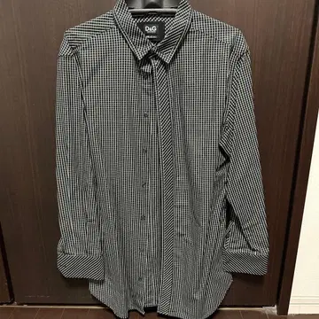 D&G 체크 무늬 긴팔 셔츠 사이즈 48