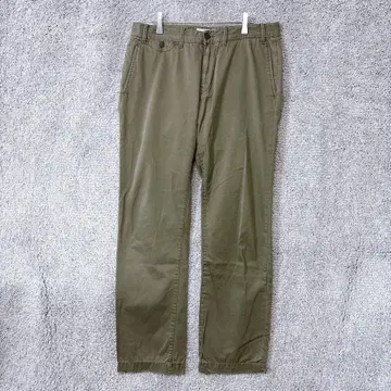 3404 이카 치노 팬츠 LL 카키 면 100% 스트레이트 팬츠