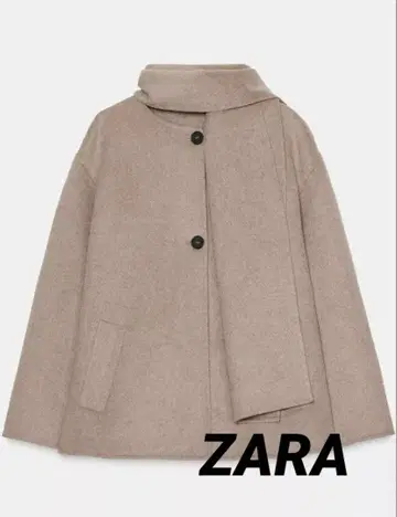 ZARA 울 숏 스카프 코트