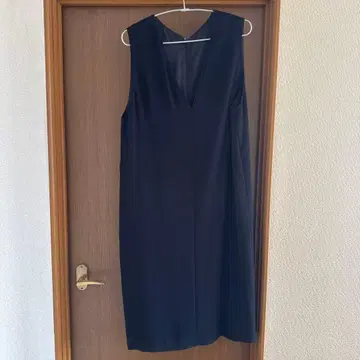 세탁 가능한 라이트 더블 크로스 오버롤 스커트 원피스 블랙