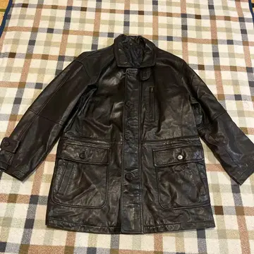 블랙 양가죽 롱 자켓 가죽 점퍼