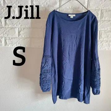 J.Jill [ S ] 네이비 긴팔 튜닉 레이스 소매