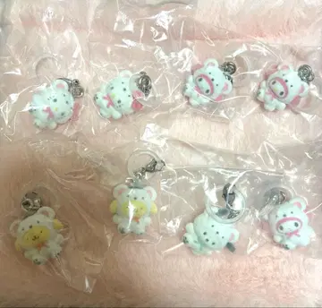 산리오 메지루시 액세서리 복슬복슬 스노우 8점 세트