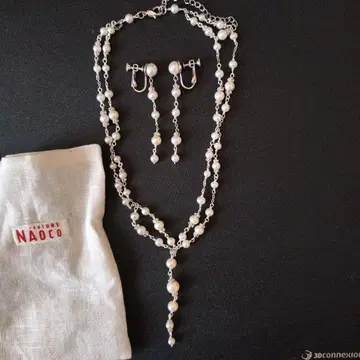 쿠튀르 나 오코 브라이덜 펄 목걸이 귀걸이 세트