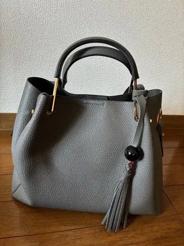 핸드백 숄더백 2way 그레이 태슬 포함