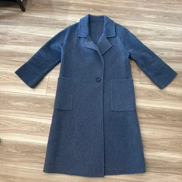 네이비 롱 코트