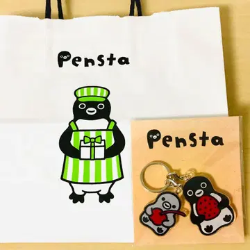 종이 봉투 포함 Suica 펭귄 2단 아크릴 키링 푸딩 알라모드 펜스타