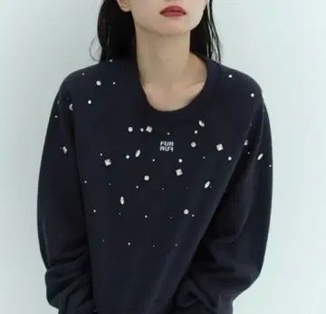 [ 새상품급 ] Y040 퍼 맨투맨 F 네이비 비쥬 로고 자수