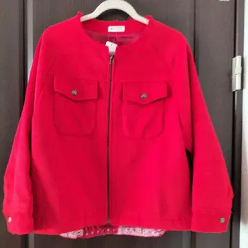 QVC 새상품 DENIMUS 페이즐리 사용 노카라 블루종 테라코타