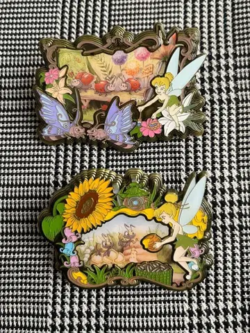 판타지 스프링스 팅커벨 비지 배기 핑 배지 2개