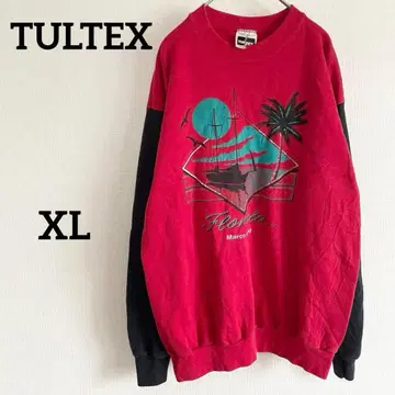 90s TULTEX  트레이닝복 빈티지 코디 레트로 빨간색 블랙