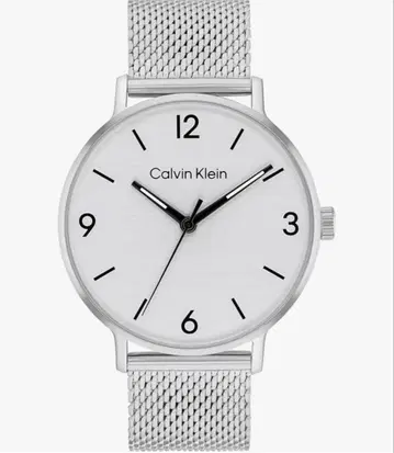 Calvin Klein 실버 메쉬 손목시계