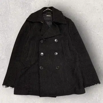 [새상품급] ZUCCA 주카 데미지 프린지 가공 피코트 L 사이즈