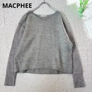 맥피 투모로우랜드*소매 절개 풀오버 울 니트 그레이 S
