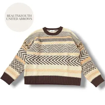 [컨디션 최상] BEAUTY&YOUTH 울 믹스 자카드 니트 풀오버