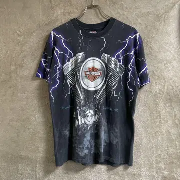 초레어 90년대 할리데이비슨 썬더 라이트닝 T셔츠 정품
