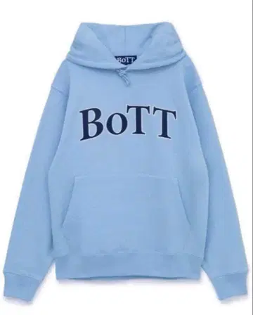 BoTT 로고 후드 부착 후드티 라이트 블루