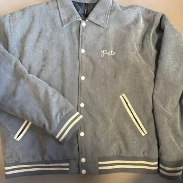 코듀로이 바시티 자켓 남성용 블루종