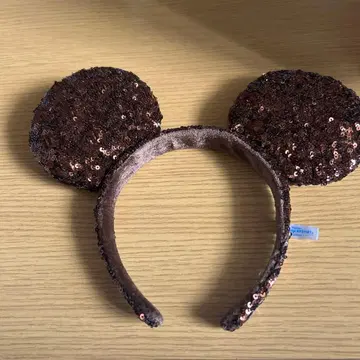 브라운 미키 귀 머리띠