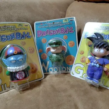 드래곤볼 컬렉션 소프트 비닐 피규어 우롱 피라프 손오공 3체