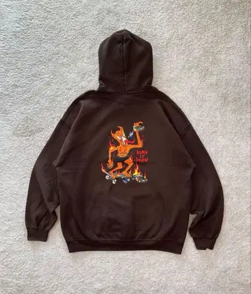 00s Thrasher 트레셔 그래픽 후드티 브라운 XL