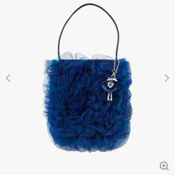 네이비 프릴 디자인 핸드백