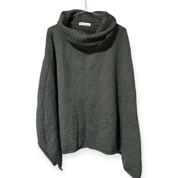 다크 그레이 코쿤넥 판초