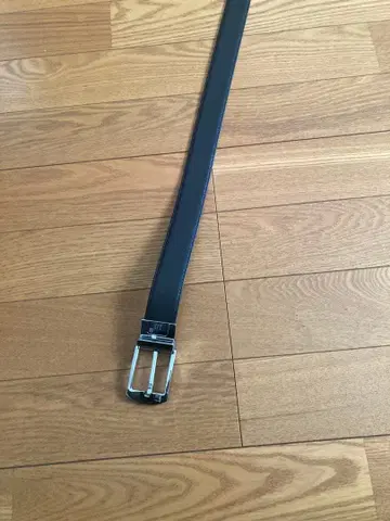 DUNHILL 블랙 가죽 벨트 슬림 버클 포함