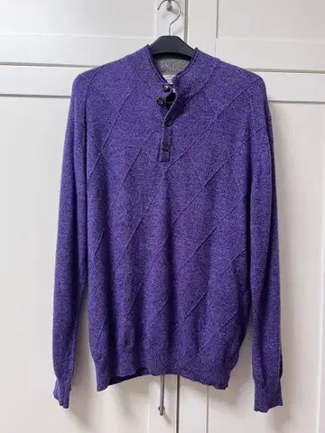 새상품급 심플 라이프 캐시미어 100% 니트 LL 사이즈 퍼플