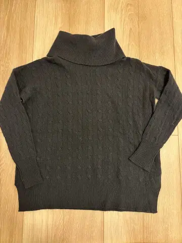 폴로 랄프로렌 블랙 케이블 짜임 터틀넥 니트 스웨터