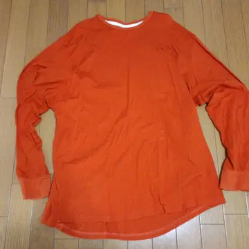 CRONOS 오렌지 긴팔 t셔츠 롱t