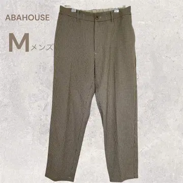 아바하우스 체크 테이퍼드 팬츠 남성용 센터 프레스 가을/겨울 캐주얼
