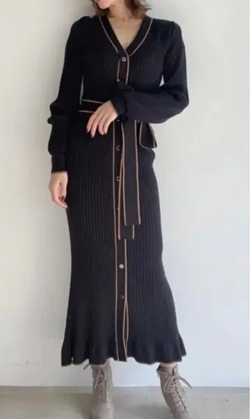 스나이델 프론트 버튼 원피스