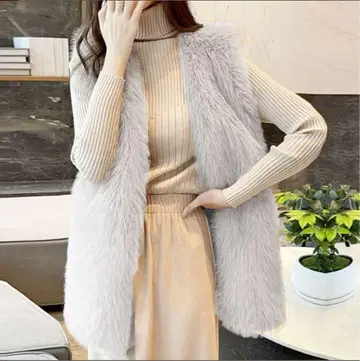 그레이 퍼 롱 베스트