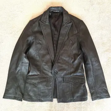 CUSTOM CULTURE 양가죽 시프스킨 테일러드 자켓 블랙