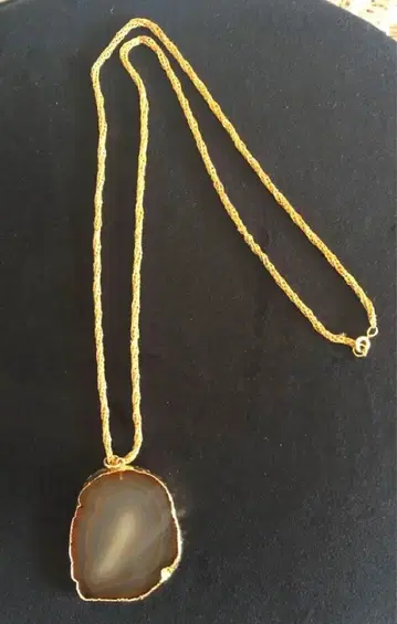 마노 펜던트 골드 체인 목걸이 마노 액막이