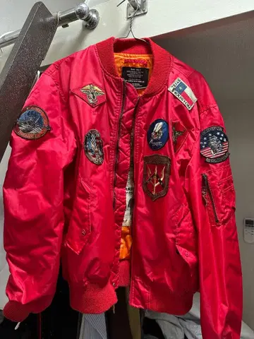 TOP GUN MA-1 자켓 레드